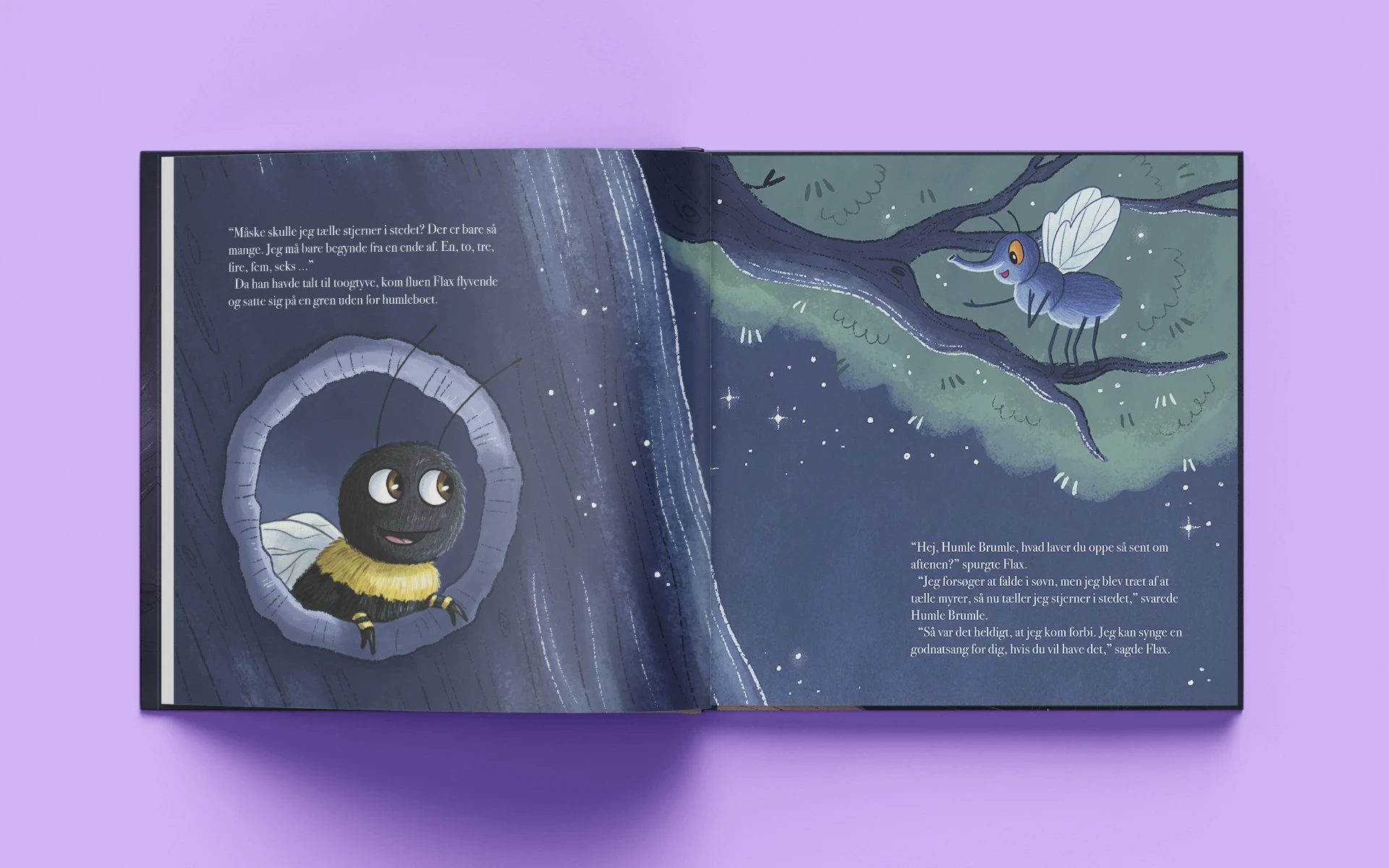 Mockup af Humle Brumle kan ikke sove