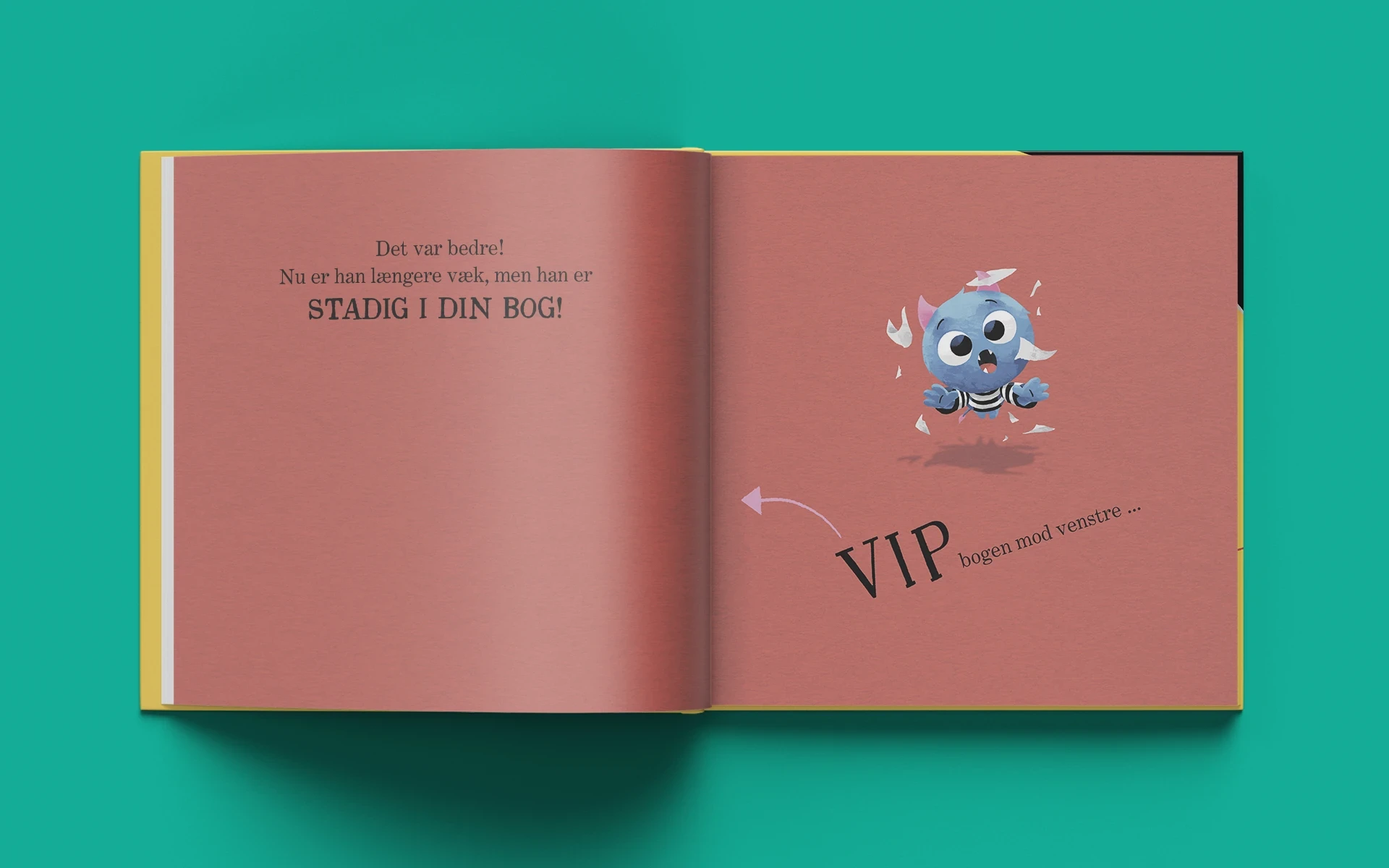Mockup af Der er et monster i din bog