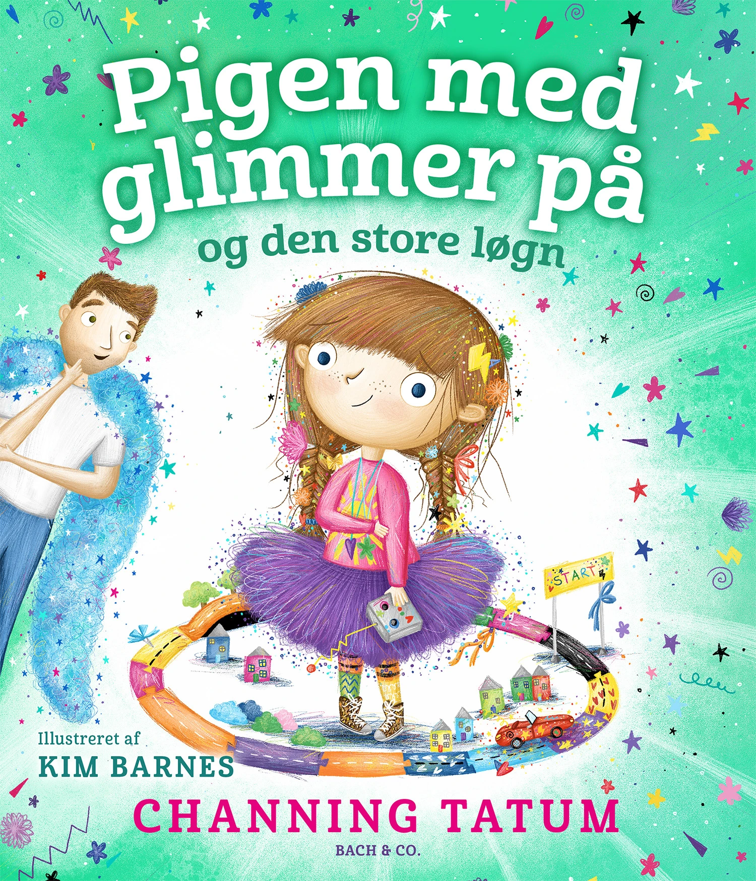 Omslag til Pigen med glimmer på og den store løgn